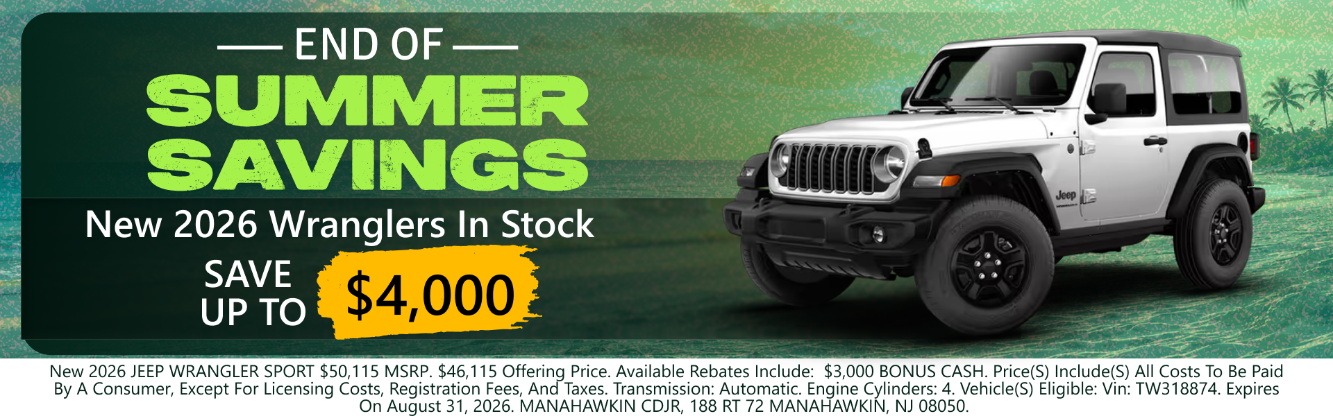 2026 JEEP WRANGLERS