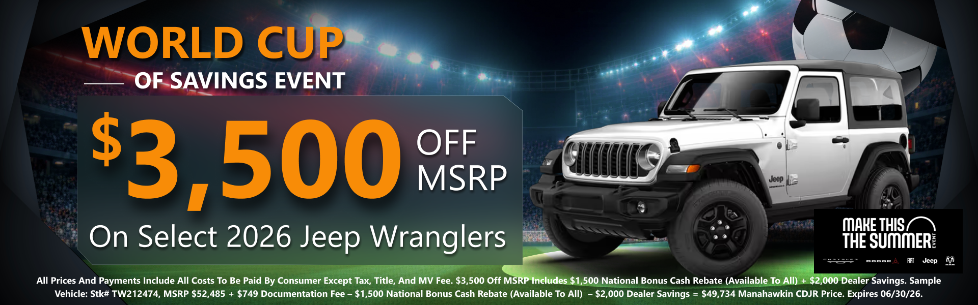 $3500 OFF MSRP