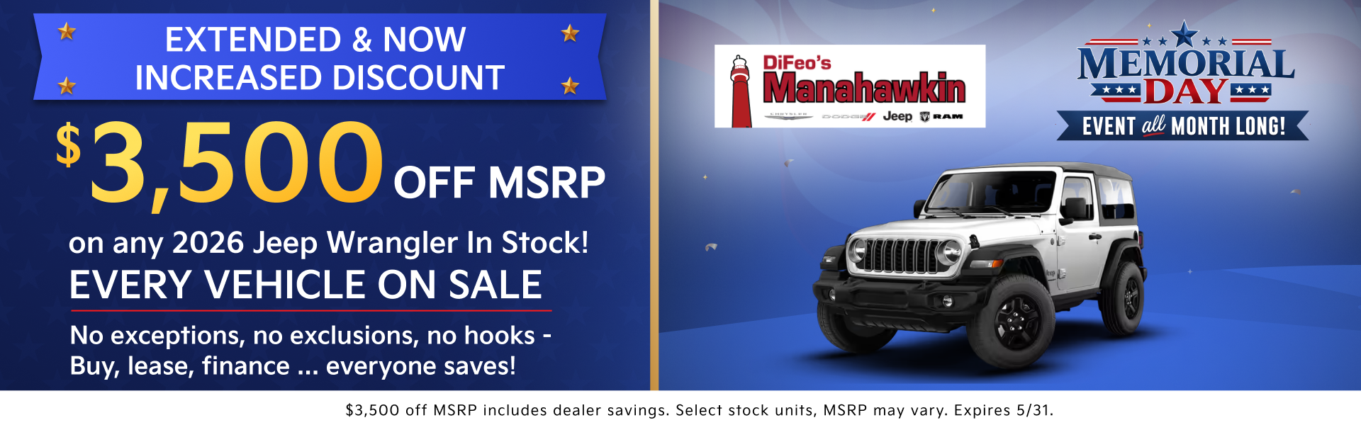 $3500 OFF MSRP